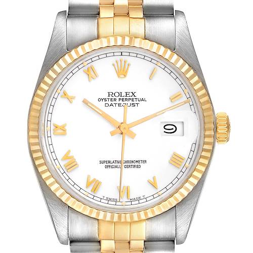 Photo of NOT FOR SALE Rolex Datejust Steel Yellow Gold White Dial Vintage Mens Watch 16013 PARTIAL PAYMENT