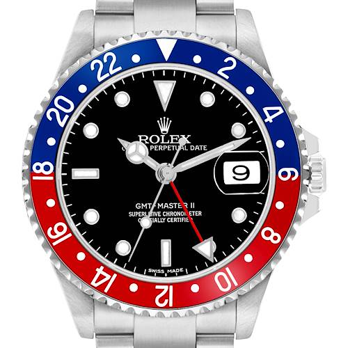 Photo of Rolex GMT Master II Blue Red Pepsi Bezel Error Dial Mens Watch 16710 Box Papers