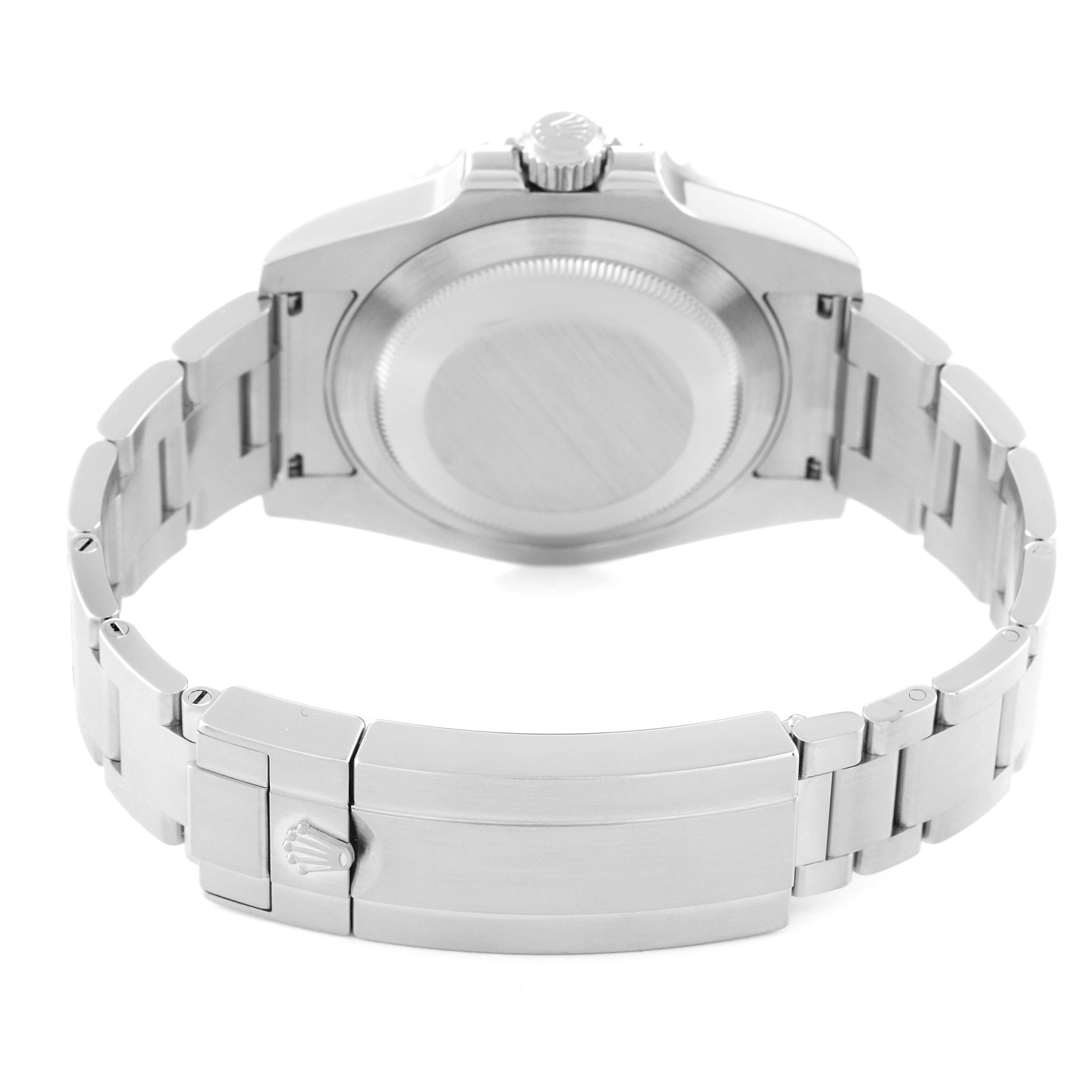 This image shows the back view of the Rolex Submariner 116610 Men's Stainless Steel Black Dial 116610 Men's Stainless Steel Black Dial watch, highlighting the case back and the stainless steel bracelet with clasp.