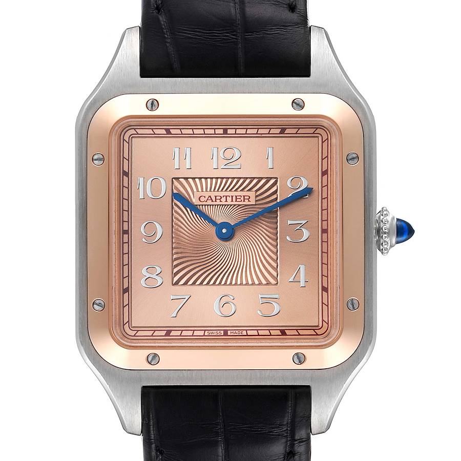 Cartier Santos Dumont XL Steel Rose Gold LE Mens Watch W2SA0025 Unworn SwissWatchExpo