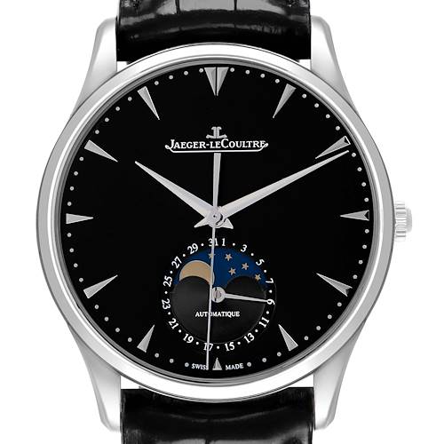 Photo of Jaeger LeCoultre Master UltraThin Moonphase Mens Watch Q1368470 Box Cards