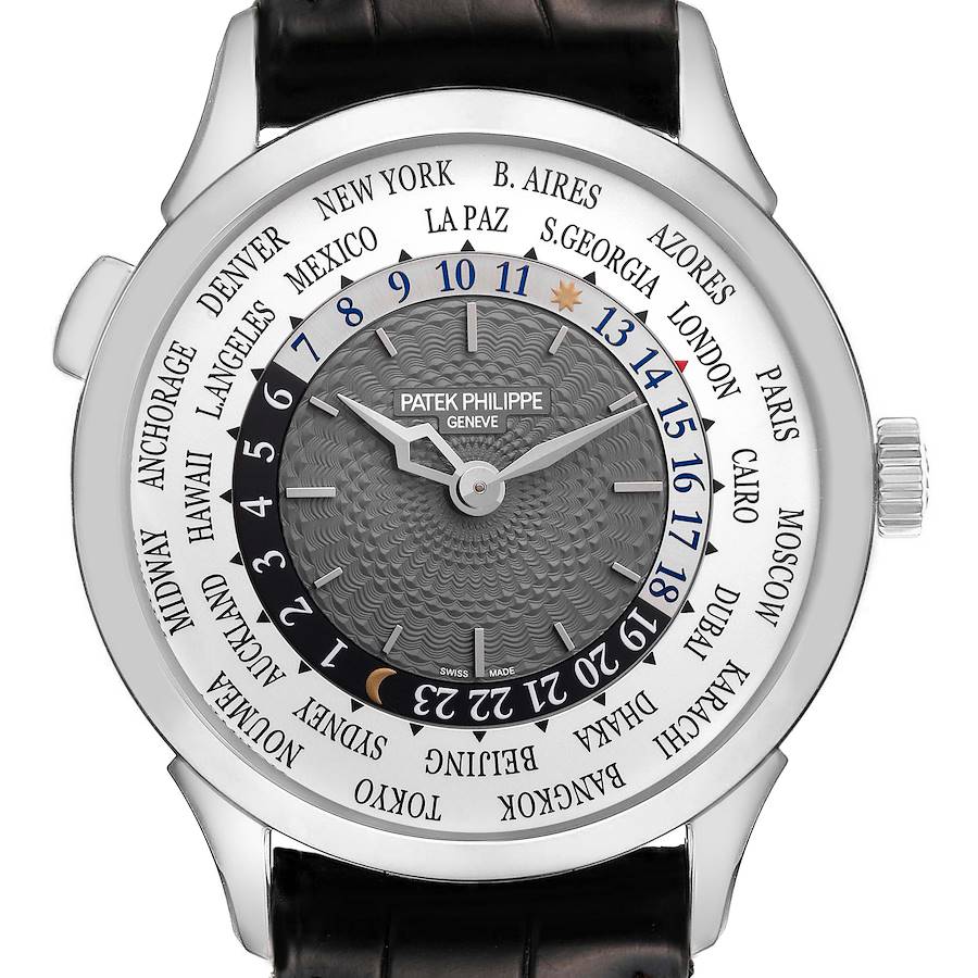 Patek Philippe World Time Complications White Gold Mens Watch 5230G SwissWatchExpo
