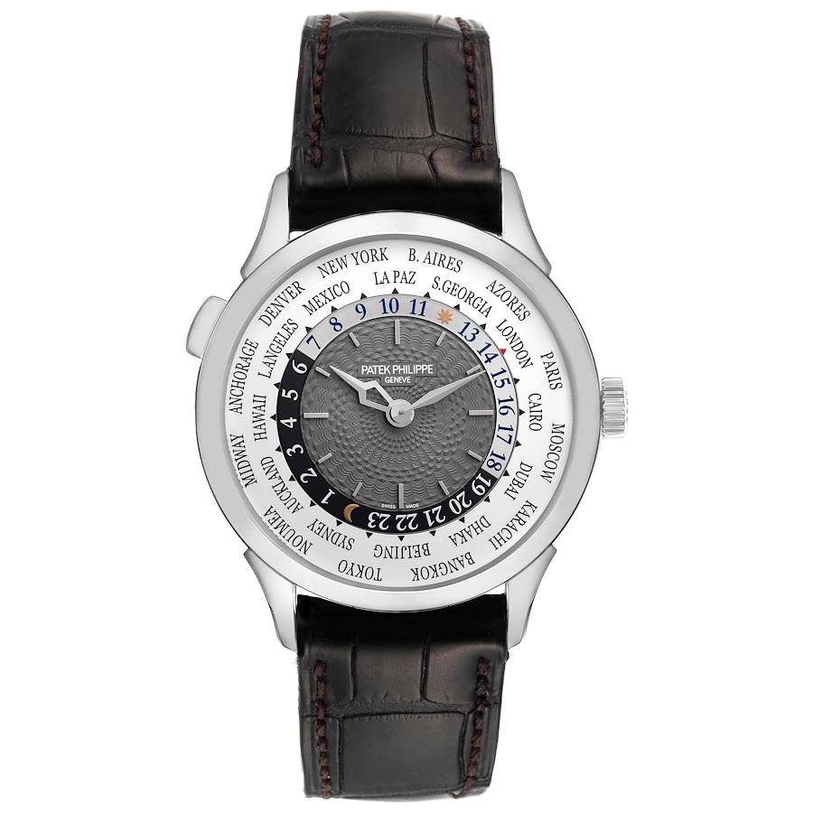 Patek Philippe World Time Complications White Gold Mens Watch