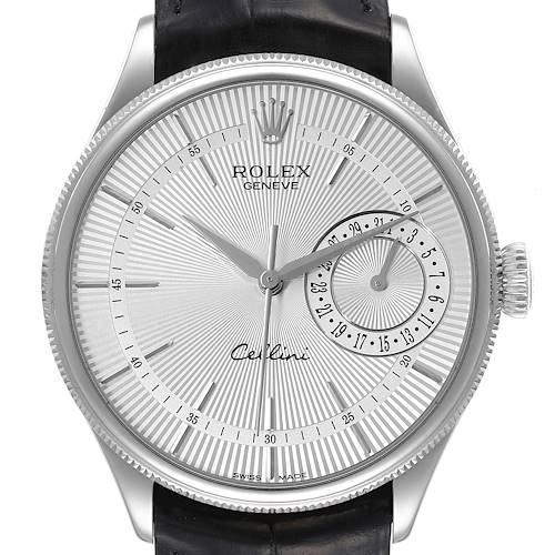 Photo of Rolex Cellini Date 18K White Gold Silver Dial Automatic Mens Watch 50519
