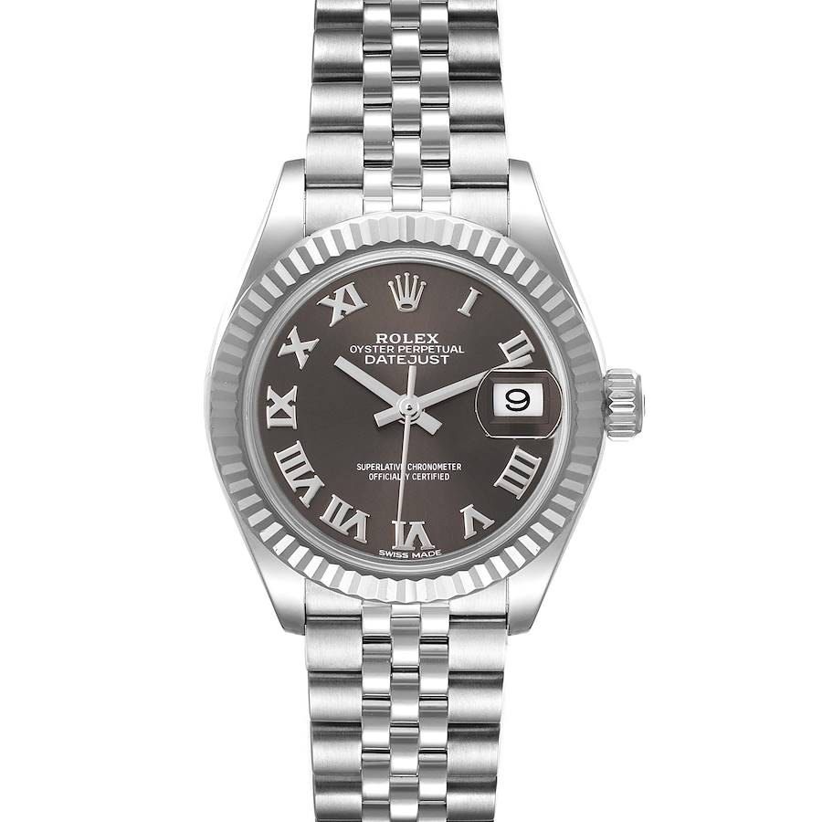 Rolex Datejust 28 Steel White Gold Grey Dial Ladies Watch 279174 SwissWatchExpo