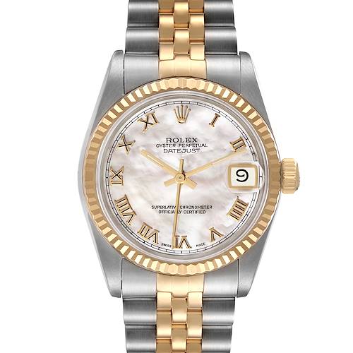 Photo of Rolex Datejust Midsize Steel Yellow Gold MOP Dial Ladies Watch 68273