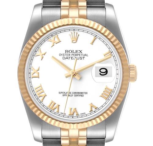 Photo of NOT FOR SALE Rolex Datejust Steel Yellow Gold White Roman Dial Mens Watch 116233 Box Card PARTIAL PAYMENT