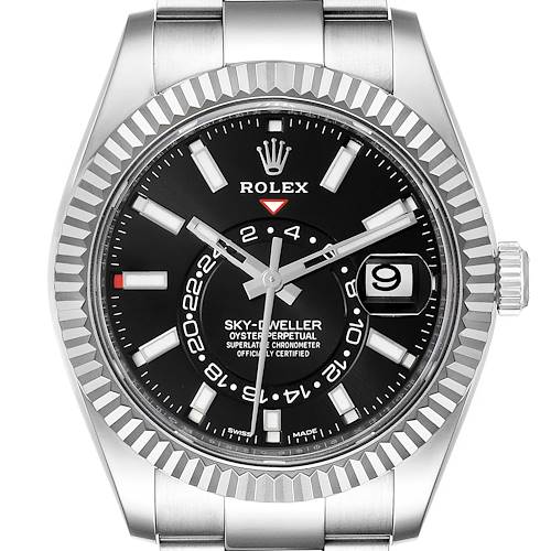 Photo of Rolex Sky-Dweller Black Dial Steel White Gold Mens Watch 326934