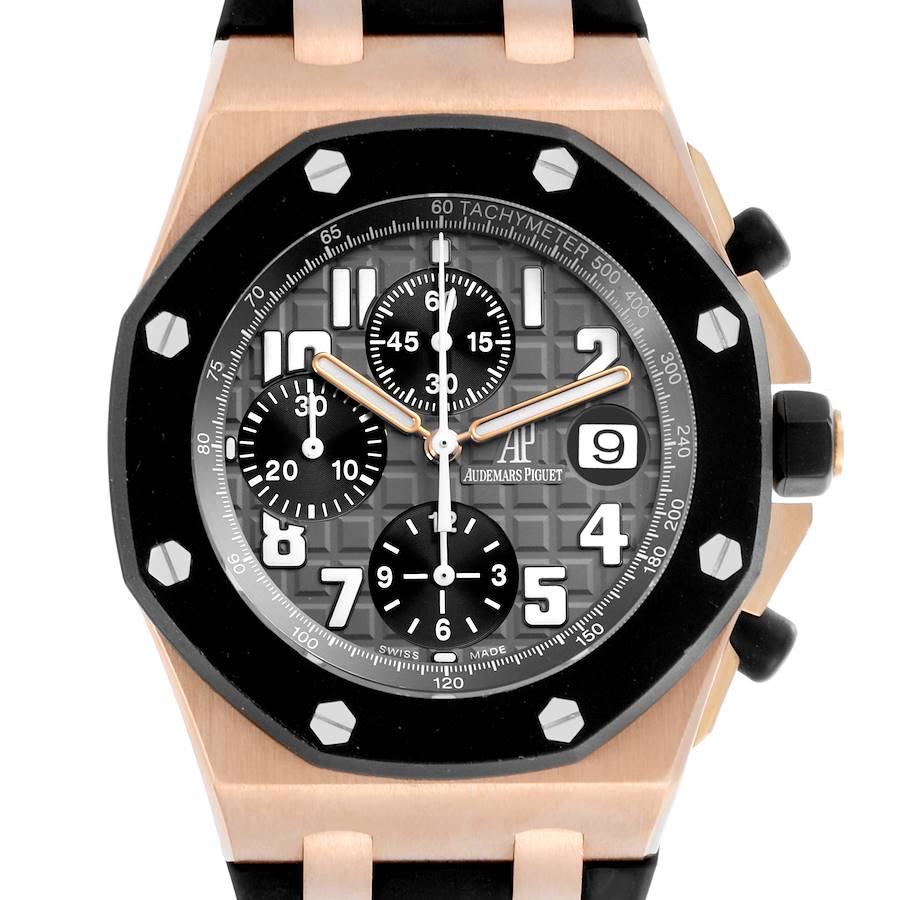 Audemars Piguet Royal Oak Offshore Rose Gold Mens Watch 25940OK Papers SwissWatchExpo