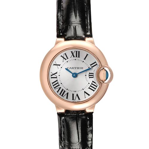 Photo of Cartier Ballon Bleu 28 Rose Gold Silver Dial Ladies Watch W6900256