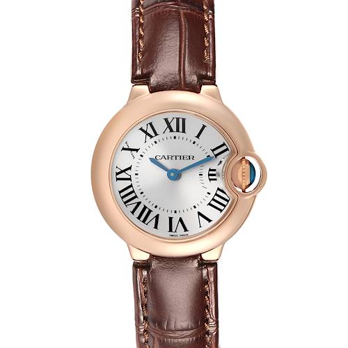 Photo of Cartier Ballon Bleu 28 Rose Gold Silver Dial Ladies Watch W6900256