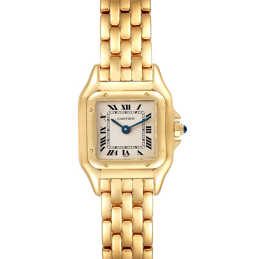 NOT FOR SALE Cartier Panthere Small Yellow Gold Silver Dial Watch W25022B9 ADD ONE LINK SwissWatchExpo