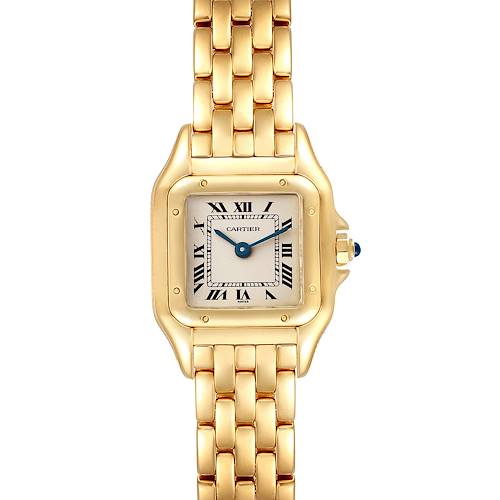 Photo of NOT FOR SALE Cartier Panthere Small Yellow Gold Silver Dial Watch W25022B9 ADD ONE LINK