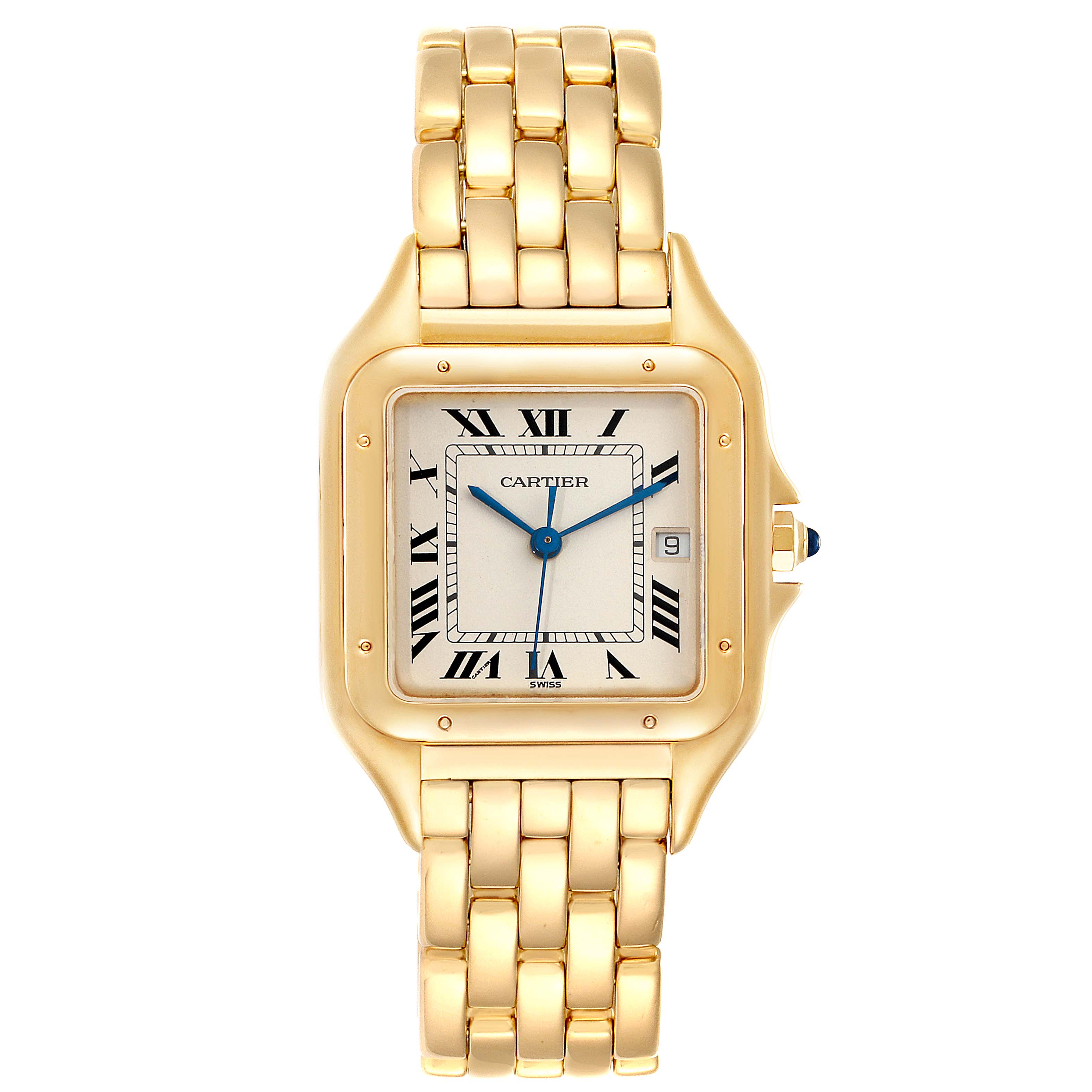 Cartier Panthere XL Blue Sapphire Yellow Gold Unisex Watch W25014B9 ...