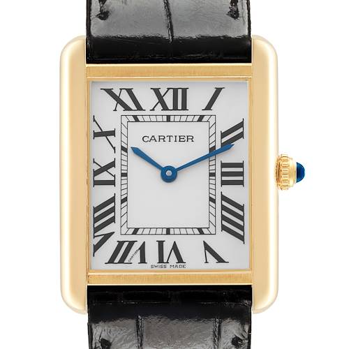 Photo of Cartier Tank Solo Large Steel Yellow Gold Mens Watch W5200004