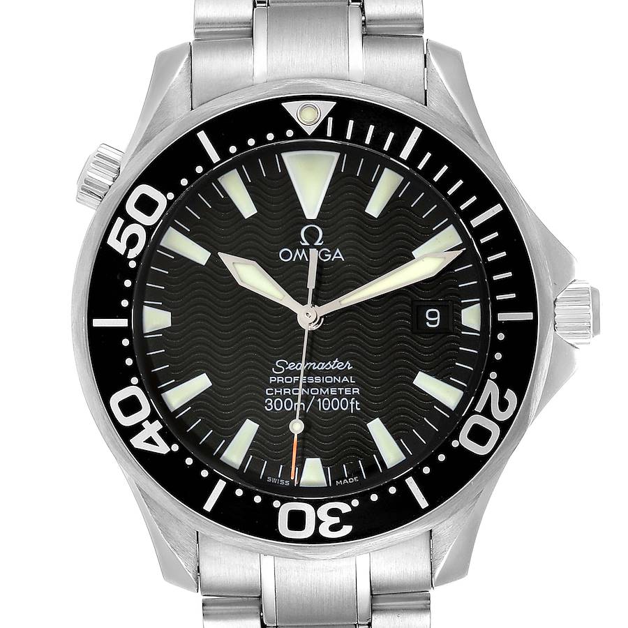 Omega Seamaster 41 300M Black Dial Steel Mens Watch 2254.50.00 Card SwissWatchExpo