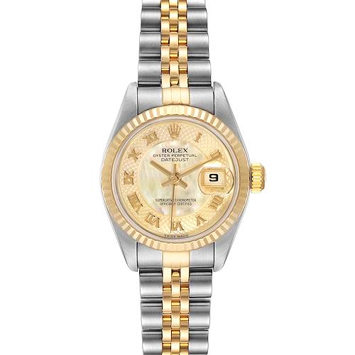 Photo of Rolex Datejust Decorated MOP Dial Steel Yellow Gold Ladies Watch 79173 - 2 LINKS ADDED