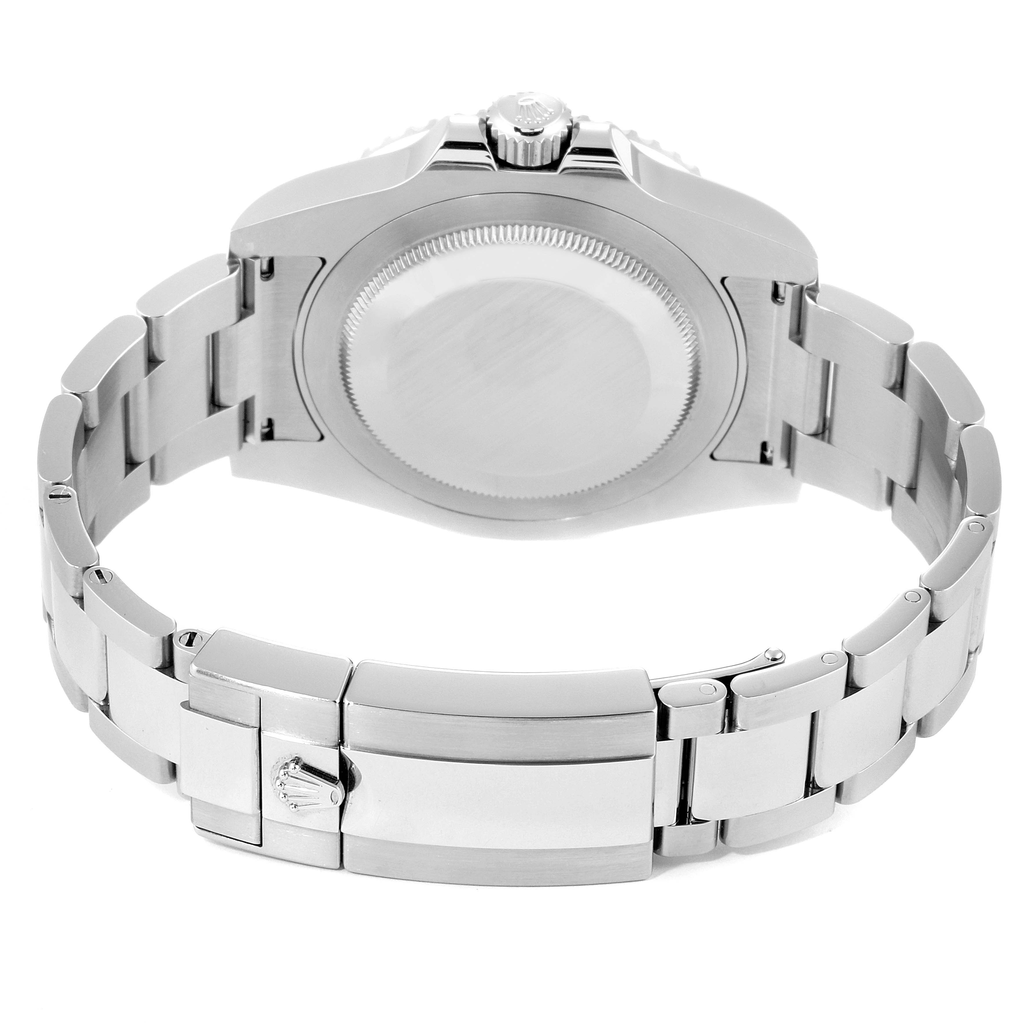 The image shows the back case and bracelet of a Rolex GMT-Master 116710 Men
s Stainless Steel Black Dial 116710 Men
s Stainless Steel Black Dial watch from a rear angle view.