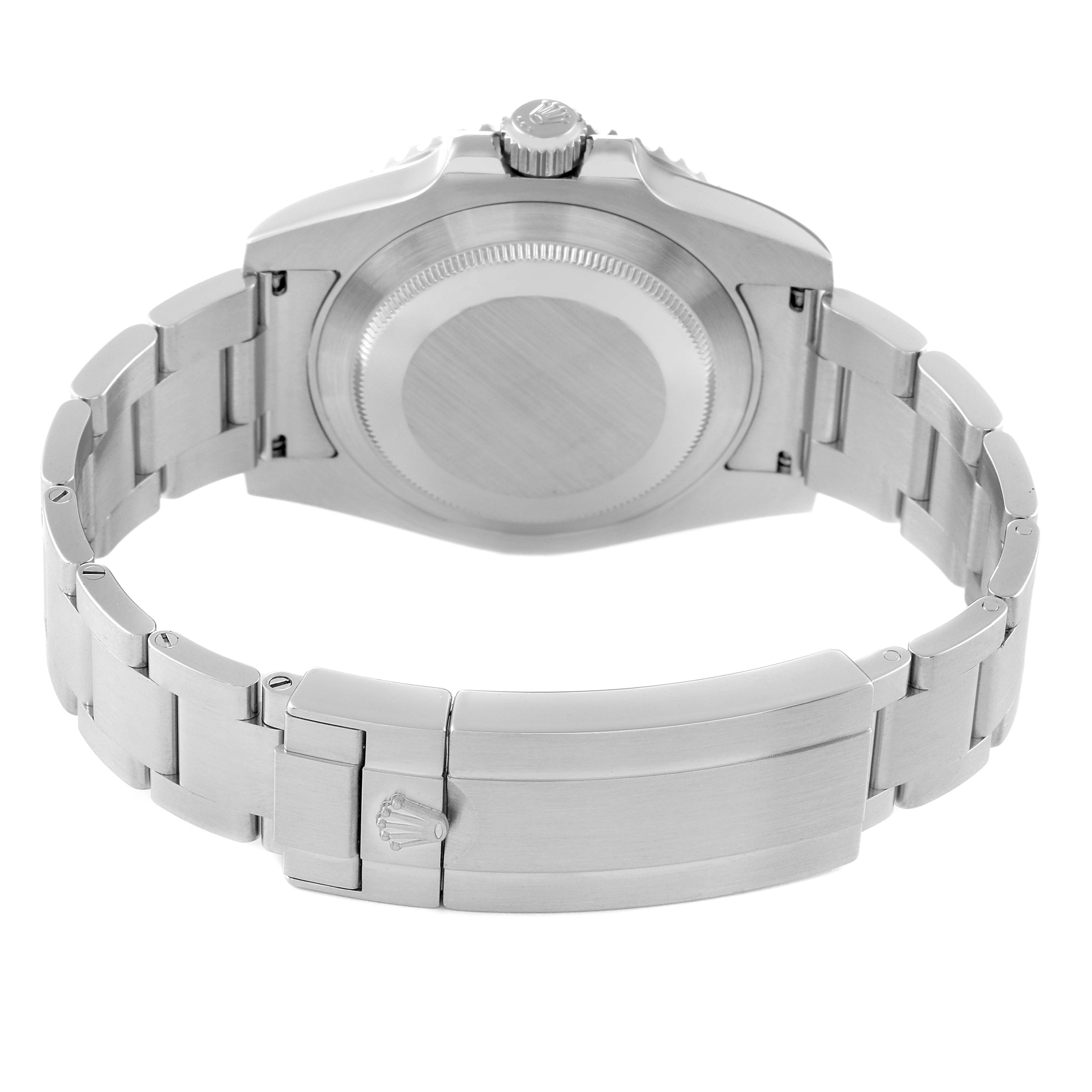 The image shows the back case and bracelet of a Rolex Submariner 116610 Men's Stainless Steel Black Dial 116610 Men's Stainless Steel Black Dial watch from a rear view angle.