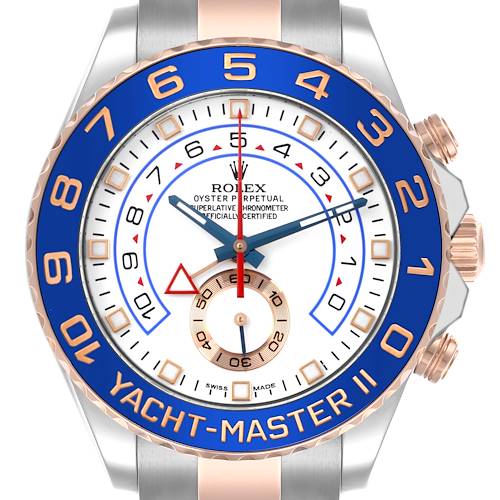 Photo of Rolex Yachtmaster II Steel Rose Gold Mens Watch 116681 Box Card