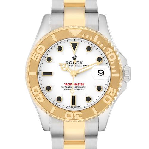 Photo of Rolex Yachtmaster Midsize Steel Yellow Gold Mens Watch 168623