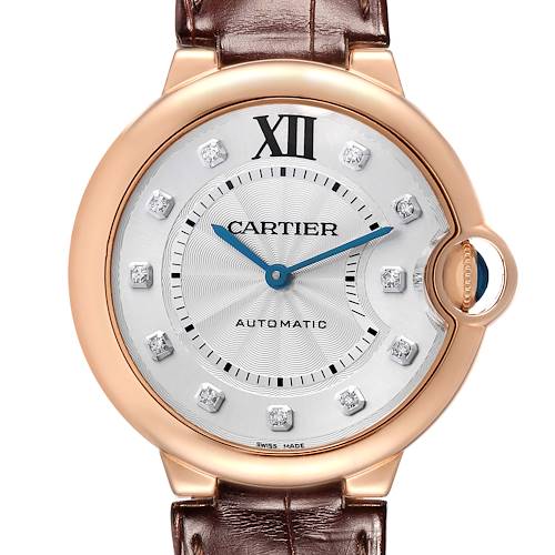 Photo of Cartier Ballon Bleu 36 Rose Gold Diamond Ladies Watch WE902026