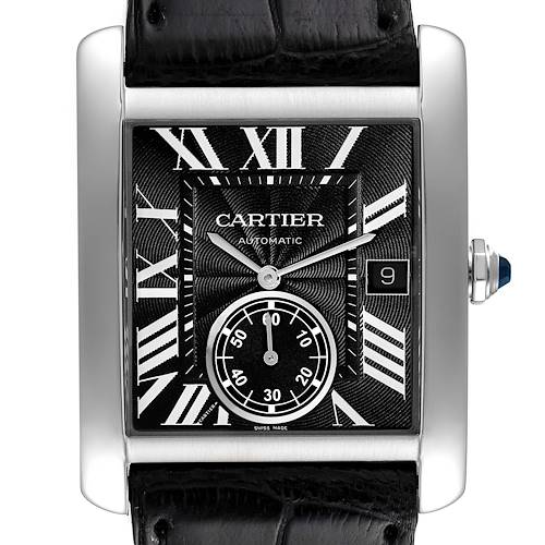 Photo of Cartier Tank MC Black Dial Automatic Mens Watch W5330004 Box Papers