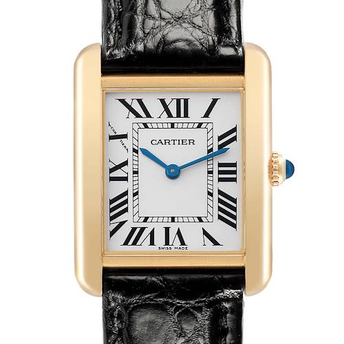 Photo of Cartier Tank Solo Small Steel Yellow Gold Ladies Watch W1018755