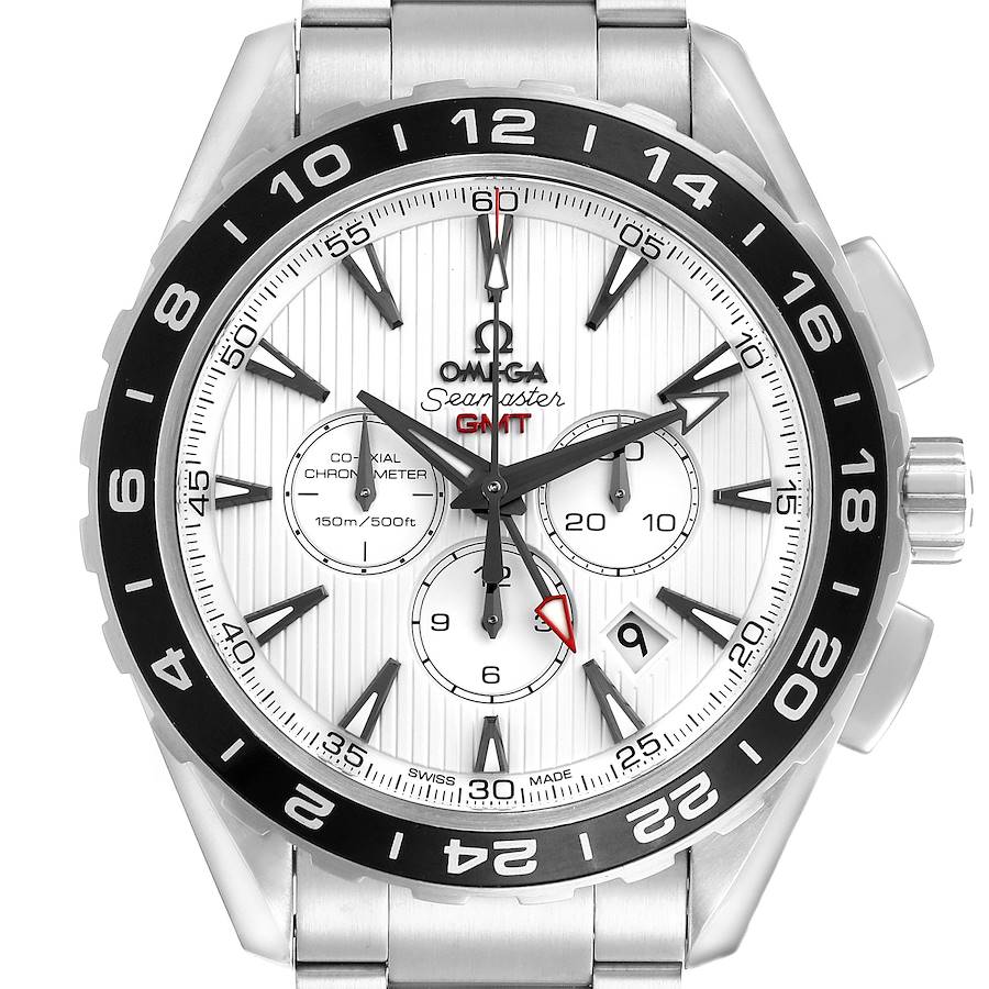 Omega Seamaster GMT Chronograph Steel Mens Watch 231.10.44.52.04.001 Card SwissWatchExpo