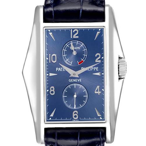 Photo of Patek Philippe 10 Day Power Reserve White Gold Blue Dial Mens Watch 5100G 5100