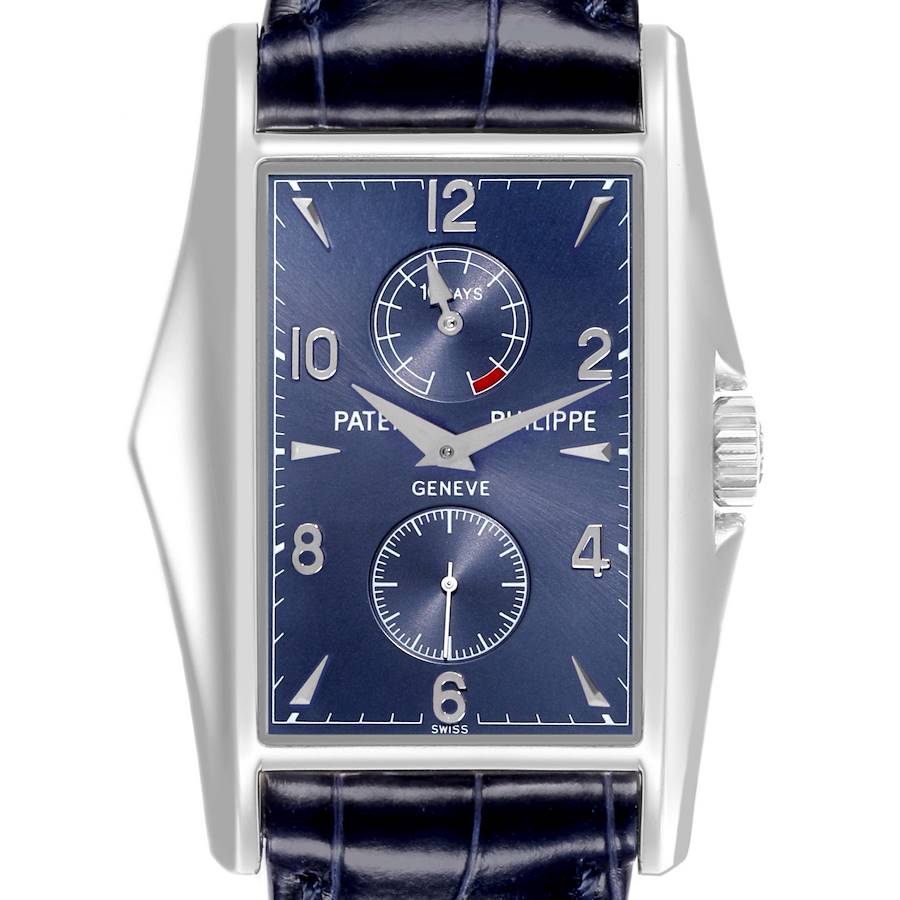 Patek Philippe 10 Day Power Reserve White Gold Blue Dial Mens Watch 5100G SwissWatchExpo