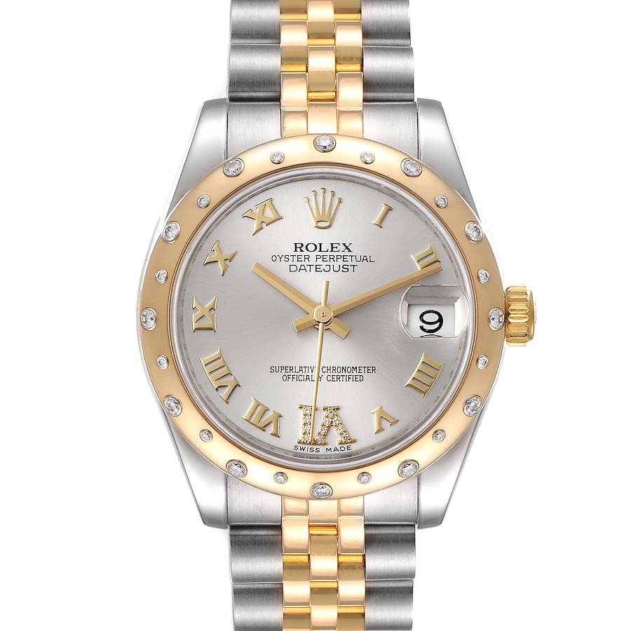 Rolex Datejust 31 Midsize Steel 18K Yellow Gold Diamond Watch 178343 Box Card SwissWatchExpo