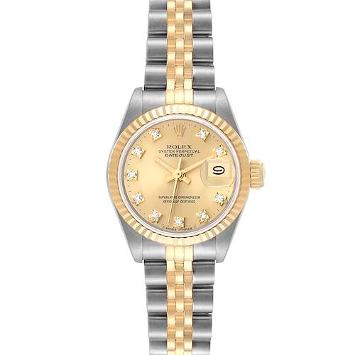 Photo of Rolex Datejust Steel Yellow Gold Diamond Dial Ladies Watch 69173