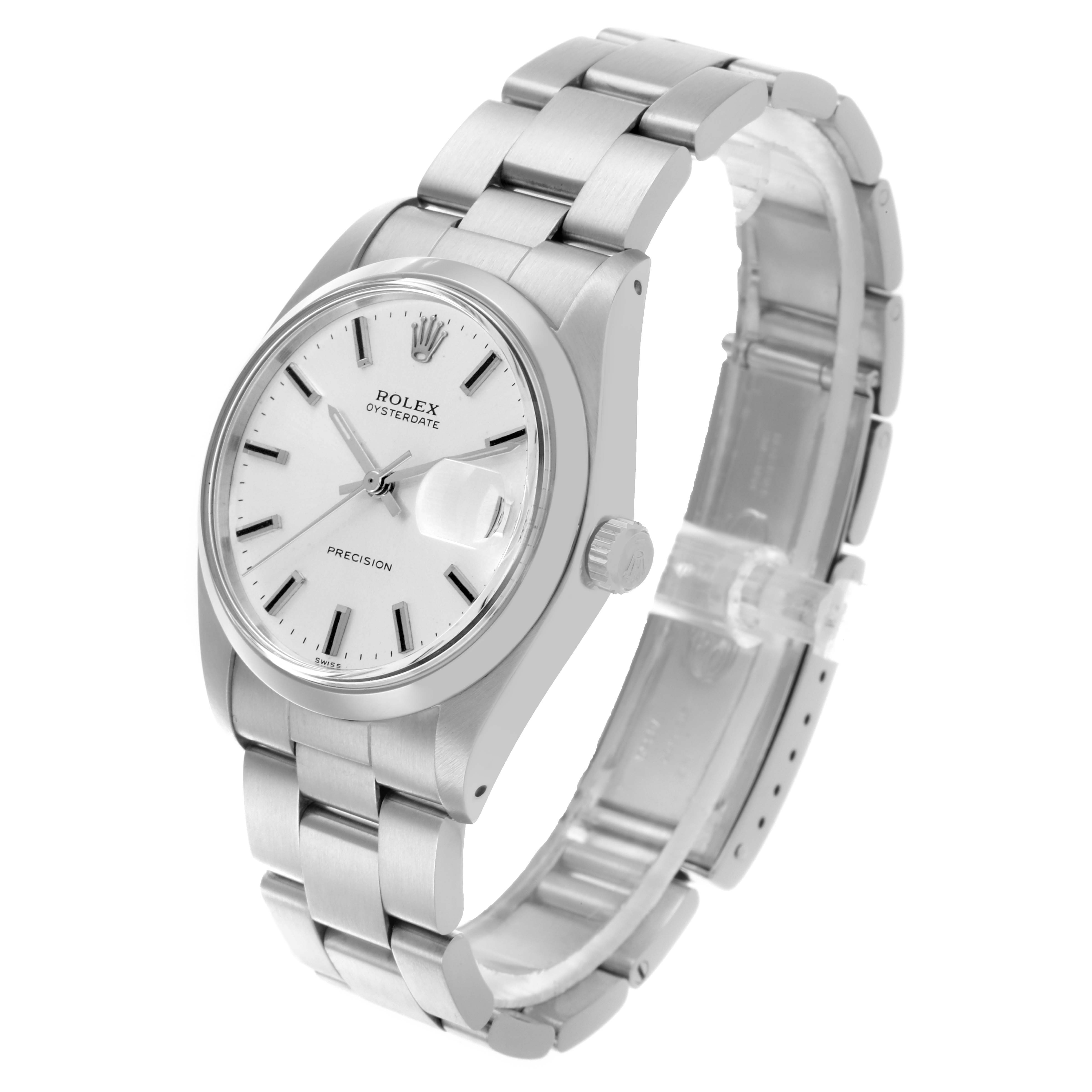 The Rolex Vintage Collection 6694 Men's Stainless Steel Silver Dial 6694 Men's Stainless Steel Silver Dial model is shown at a three-quarter angle, displaying the watch face, crown, and bracelet.