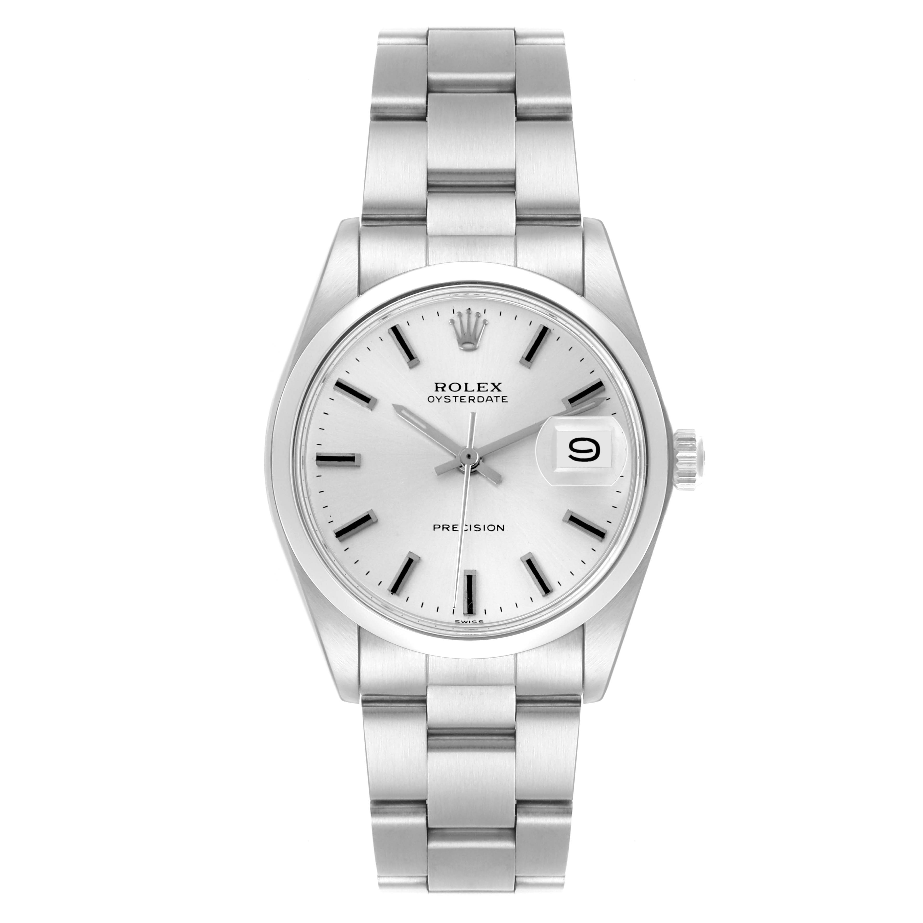 The Rolex Vintage Collection 6694 Men's Stainless Steel Silver Dial 6694 Men's Stainless Steel Silver Dial watch is shown from the front, displaying its face, bezel, and bracelet.