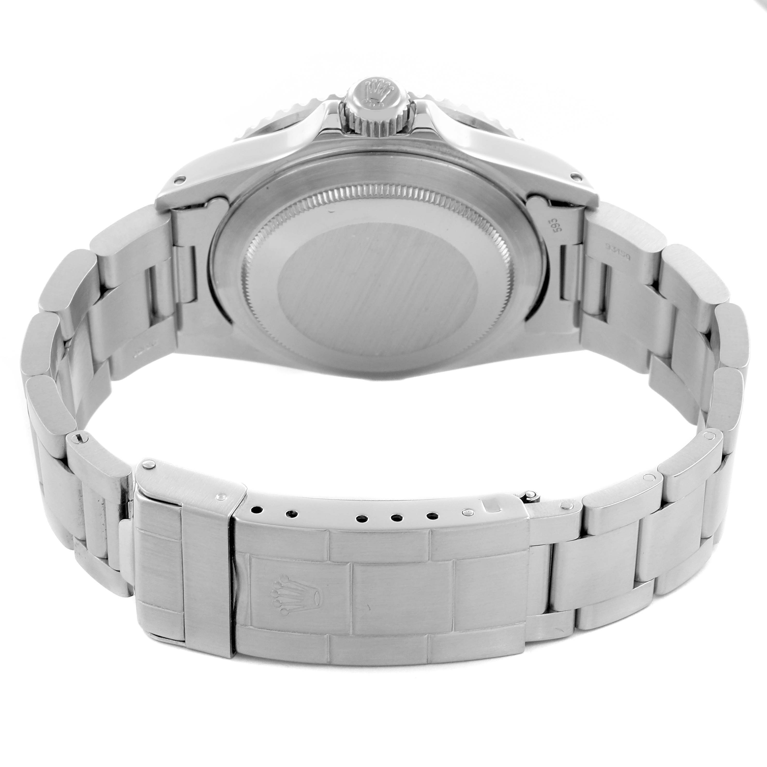 The image shows the back view of a Rolex Vintage Collection 16800 Men's Stainless Steel Black Dial 16800 Men's Stainless Steel Black Dial watch, displaying the case back and bracelet clasp.