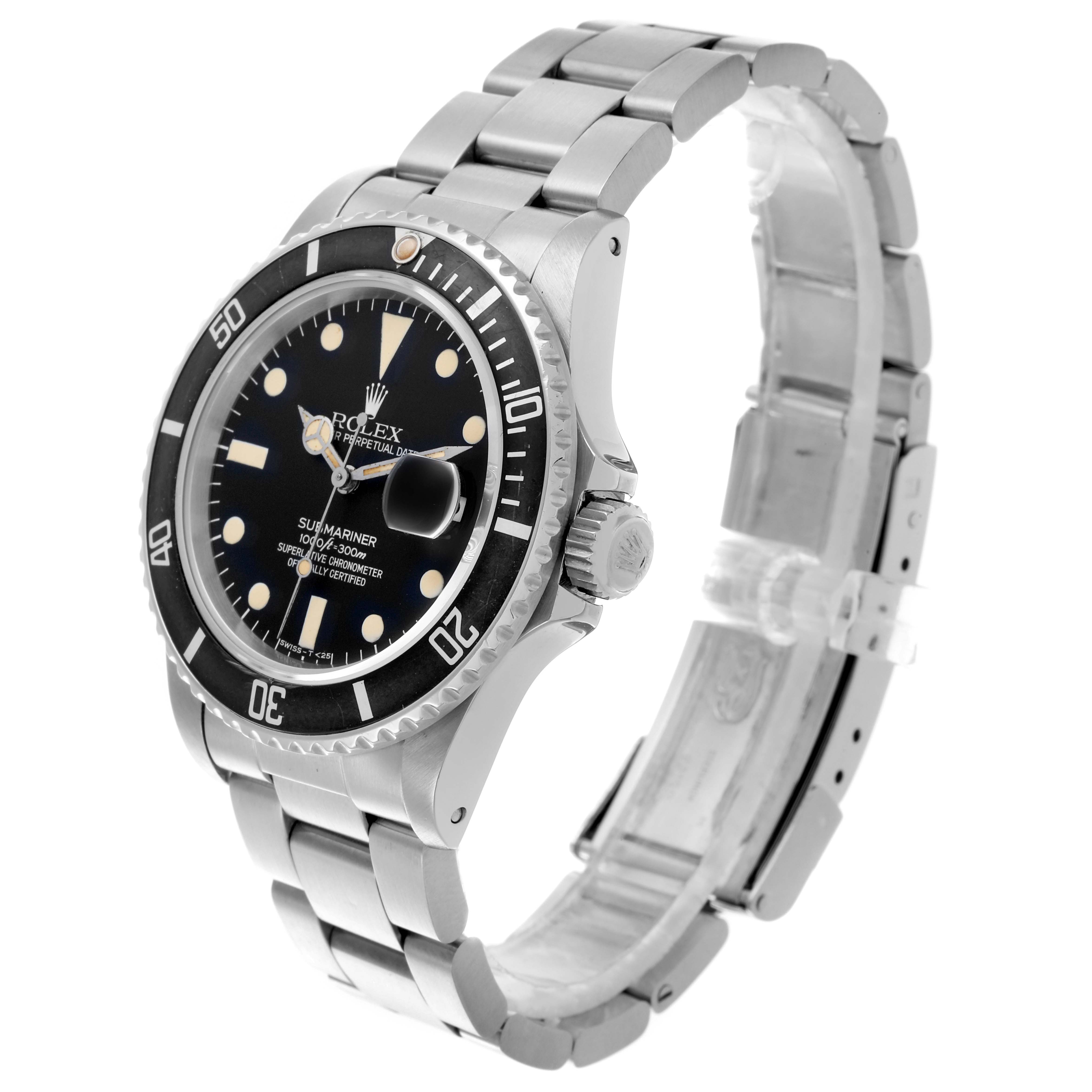 The Rolex Vintage Collection 16800 Men's Stainless Steel Black Dial 16800 Men's Stainless Steel Black Dial watch is shown at a three-quarter angle, displaying the face, bezel, case, and bracelet.
