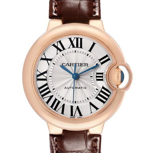 Photo of Cartier Ballon Bleu 33 Rose Gold Silver Dial Ladies Watch W6920097