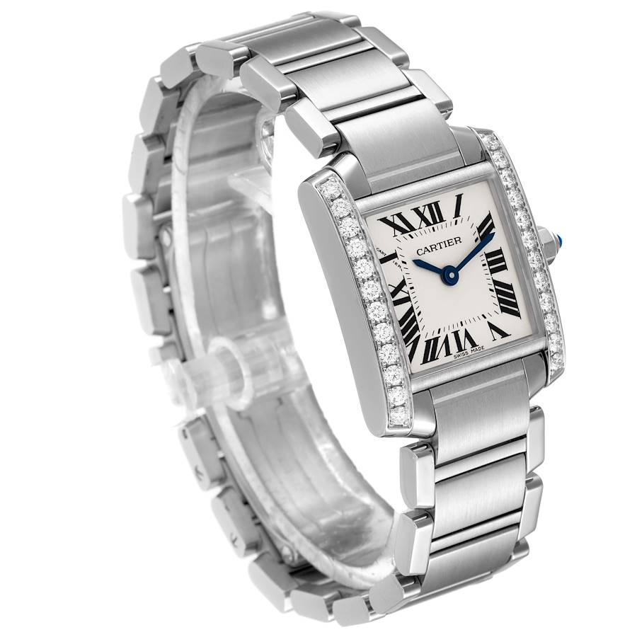 Cartier Women's W4TA0008 'Tank Francaise' Silver Stainless Steel Watch
