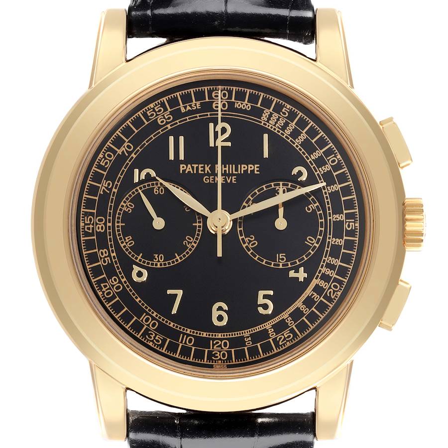 Patek Philippe Complications Chronograph Yellow Gold Mens Watch 5070J Box Papers SwissWatchExpo