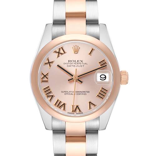 Photo of Rolex Datejust Midsize 31 Steel Rose Gold Ladies Watch 178241 Box Card