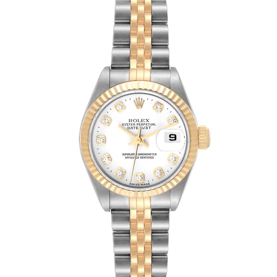Rolex Datejust Steel Yellow Gold White Diamond Dial Ladies Watch 79173 Box Paper SwissWatchExpo