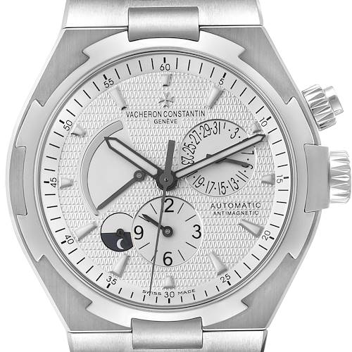 Photo of Vacheron Constantin Overseas Dual Time Silver Dial Mens Watch 47450 Box Papers