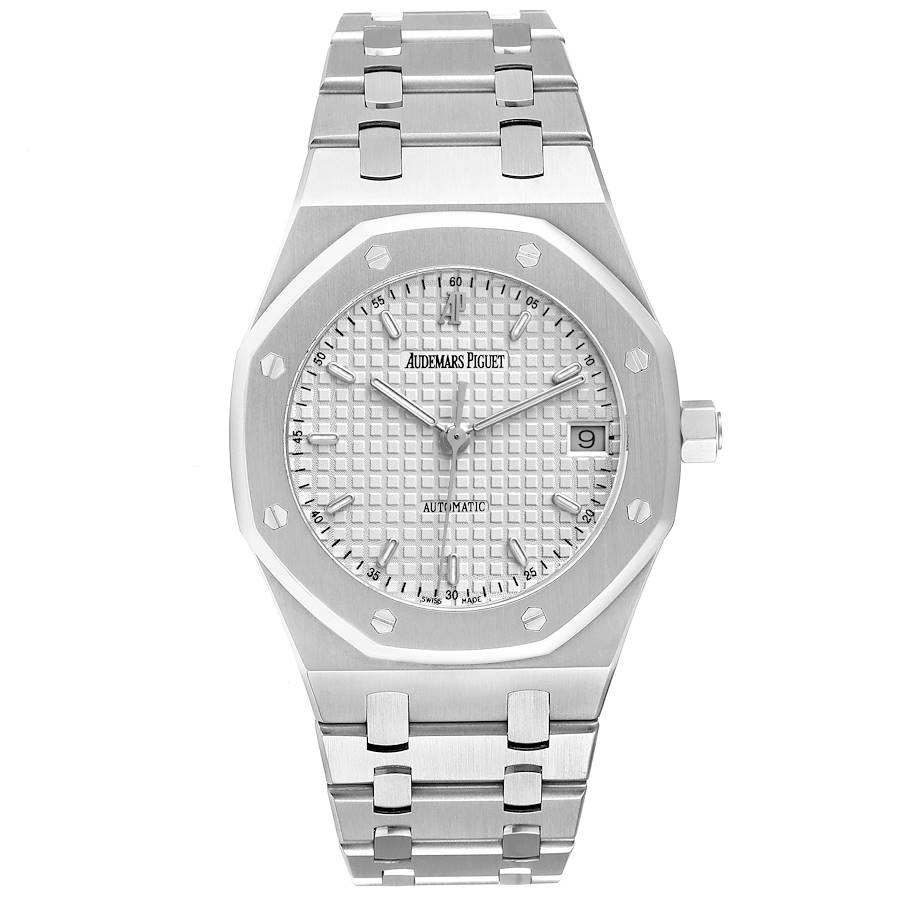 Audemars Piguet Royal Oak Silver Dial Steel Mens Watch 15000ST Box Papers