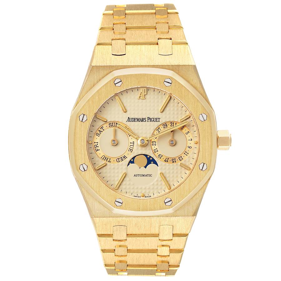 Audemars Piguet Royal Oak Yellow Gold Day Date Moonphase Mens Watch ...