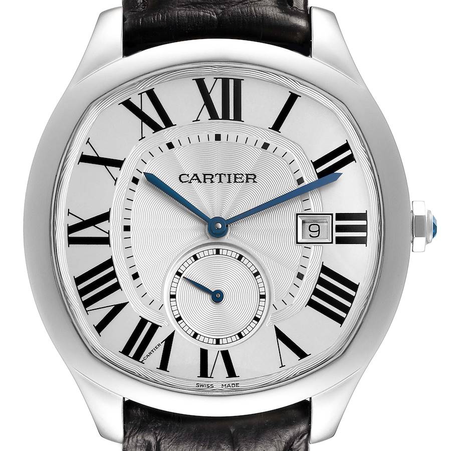 Cartier Drive Silver Dial Steel Mens Watch WSNM0004 SwissWatchExpo