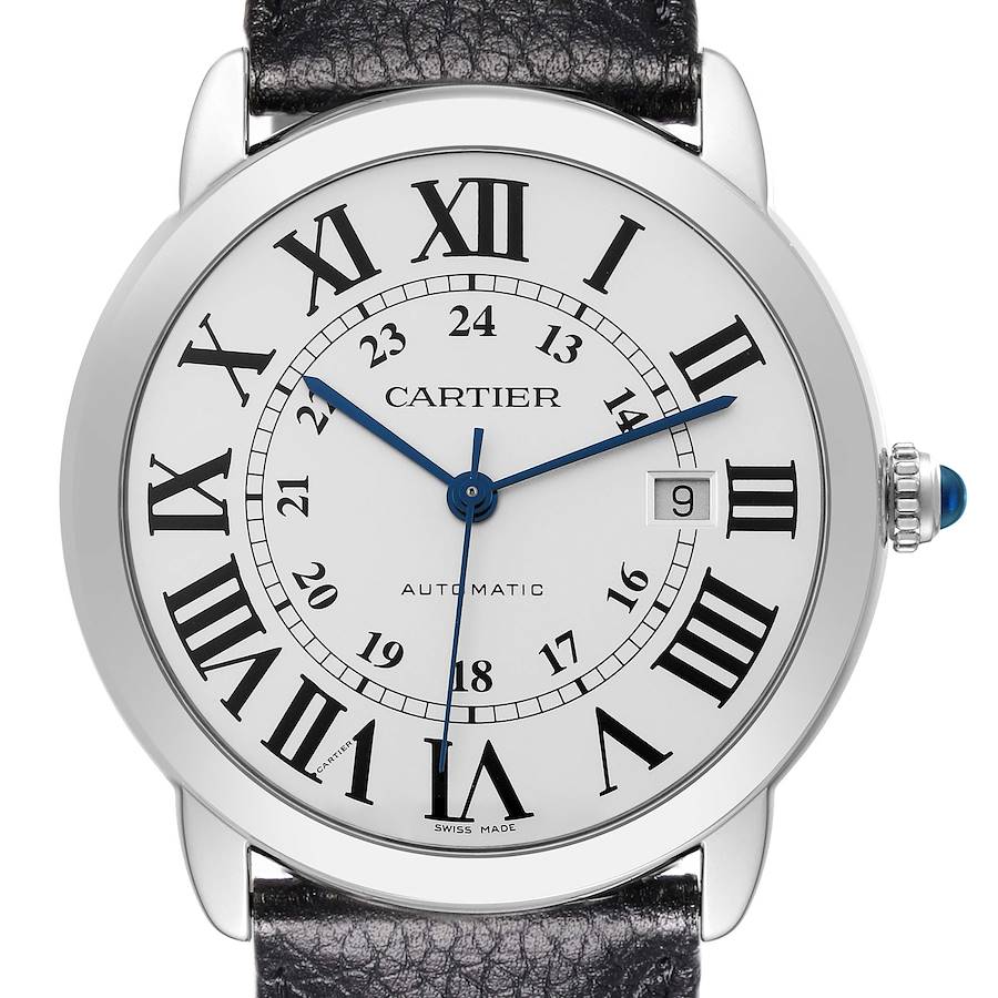 Cartier Ronde Solo XL Silver Dial Automatic Steel Mens Watch WSRN0022 SwissWatchExpo