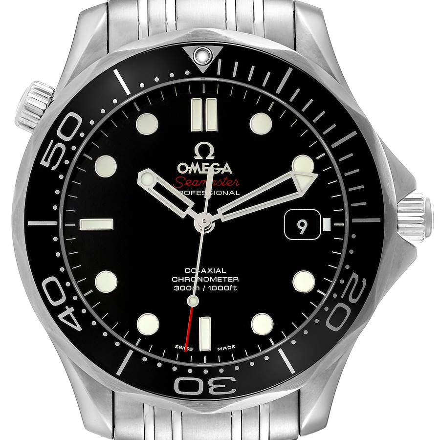 Omega Seamaster Diver 300M Black Dial Steel Mens Watch 212.30.41.20.01.003 SwissWatchExpo