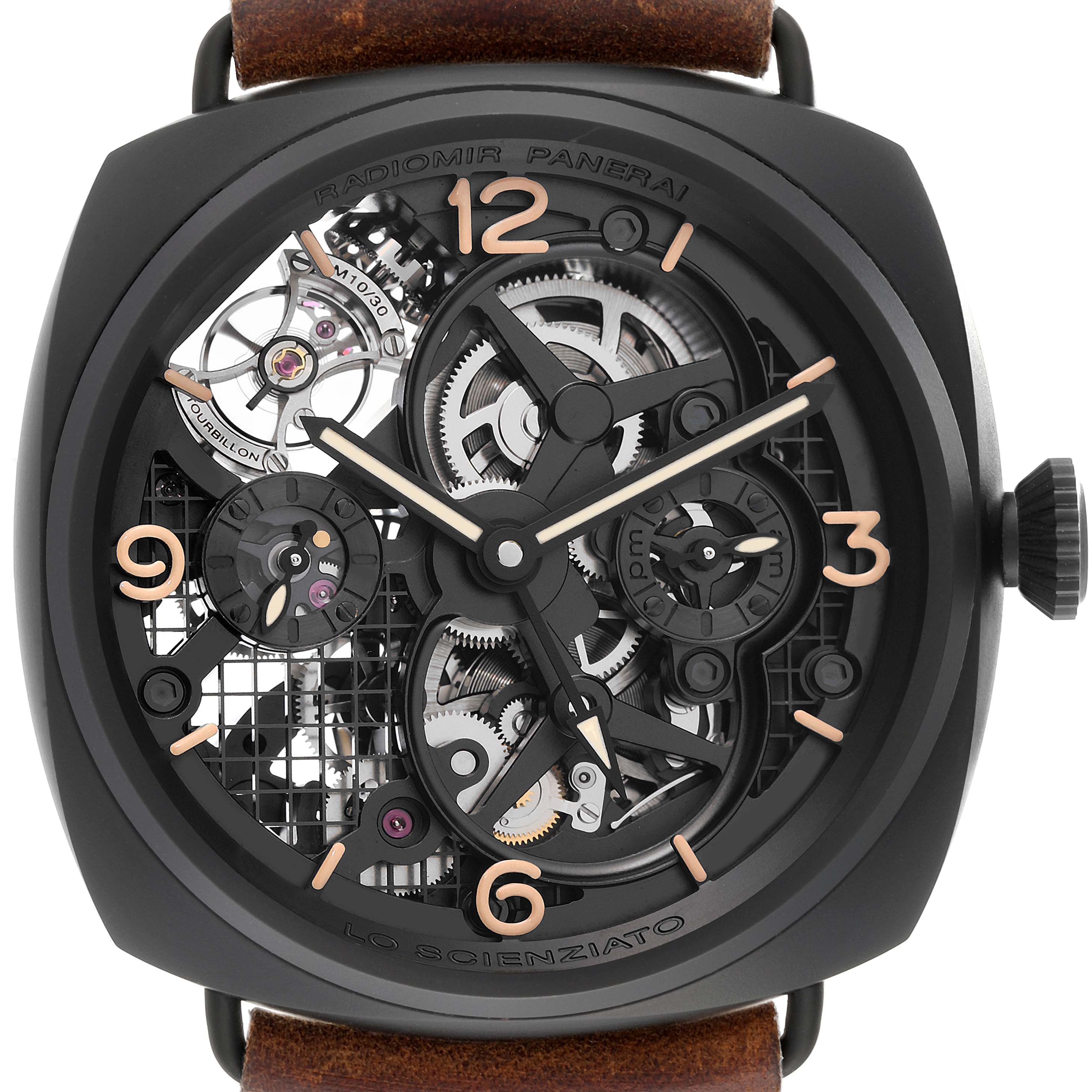 Panerai Lo Scienziato Radiomir Tourbillon Ceramic Mens Watch