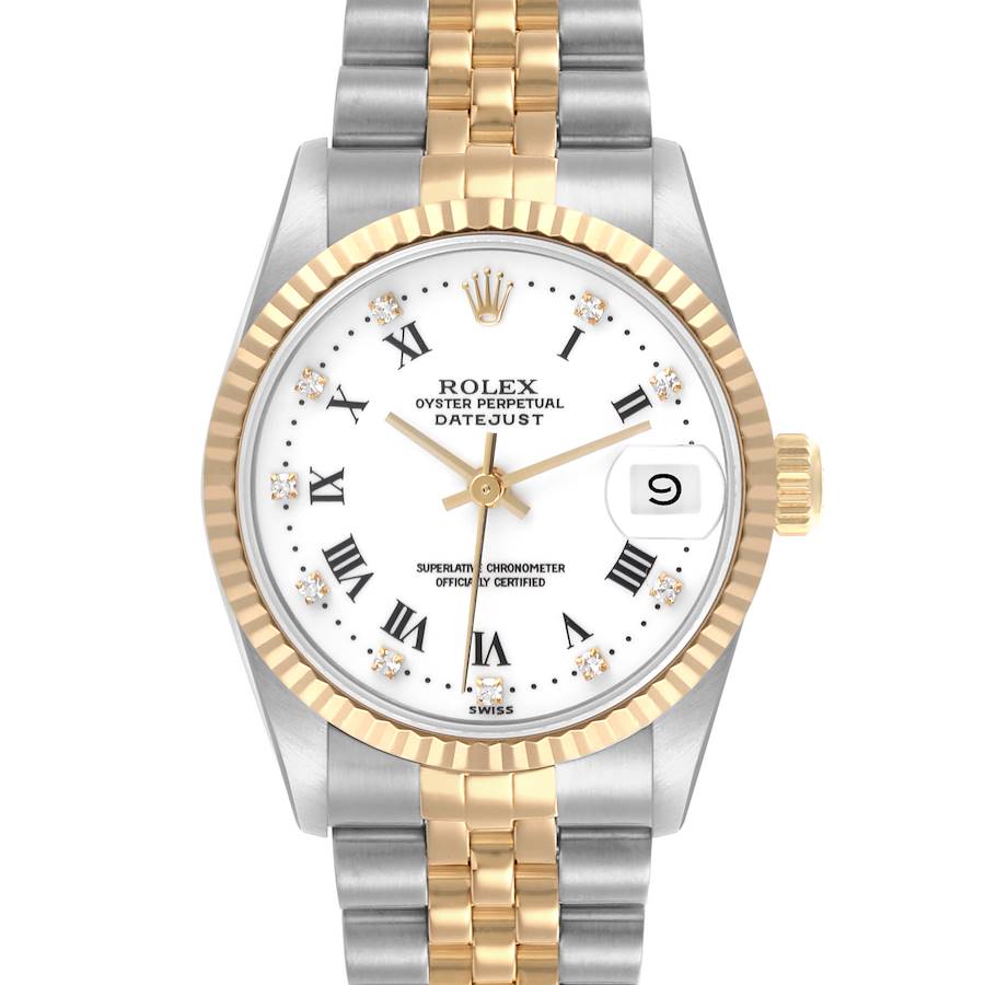 Rolex Datejust Midsize 31mm Steel Yellow Gold Ladies Watch 68273 Box Papers SwissWatchExpo